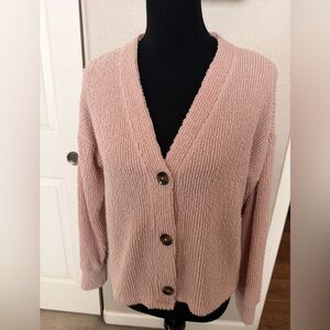 Philosophy Blush Button-Up Cardigan